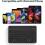 Compact Backlit Bluetooth Keyboard, Cross Compatible Ultra Slim Portable Wireless Keyboard for iOS, Android, Windows Devices, 7-Color LED Backlight, 1