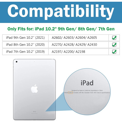 Προστατευτικό οθόνης iPad 10,2 ιντσών, αυτοκόλλητη μεμβράνη από σκληρυμένο γυαλί με 1