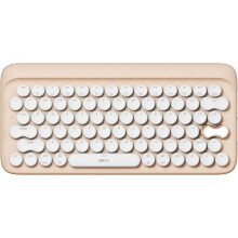Clavier mécanique avec touches rondes rétro, large compatibilité Windows, Mac, iOS et Android, pieds réglables et support pliable, design