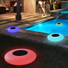 Swimming Pool Lights Solar Floating Light, Multi-Color LED Waterproof Outdoor, Decorative Lighting, Inflatable Floating LED, Solar Powered Flame,