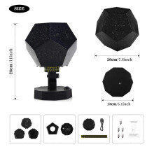 Luminária Starry Symphony, com reprodutor de música Bluetooth integrado e projetor de luz noturna LED Galaxy Star, oferece efeitos de iluminação