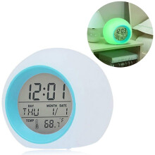 Orologio digitale per bambini, display a LED con rilevamento della temperatura interna, materiale ABS sicuro, funzionamento a batterie per un facile
