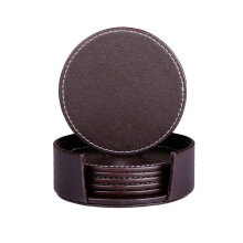 Posavasos decorativos para el hogar, posavasos de cuero sintético con diseño elegante para proteger la mesa, fáciles de limpiar y resistentes al
