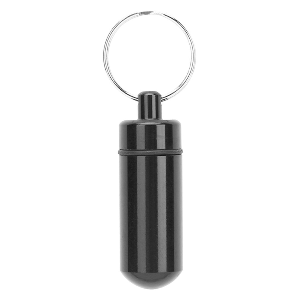 Aluminum Alloy Pill Bottle, Micro Key Chain Storage, Anodized Surface Wear-Resistant Airtight Screw-Up Cover, Waterproof Outdoor Travel Companion