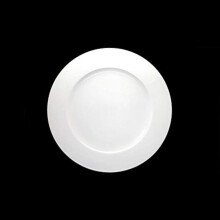Rim Plate 9 Inch 23cm Ceramic Dinnerware Set White Elegant Design Dishwasher Safe