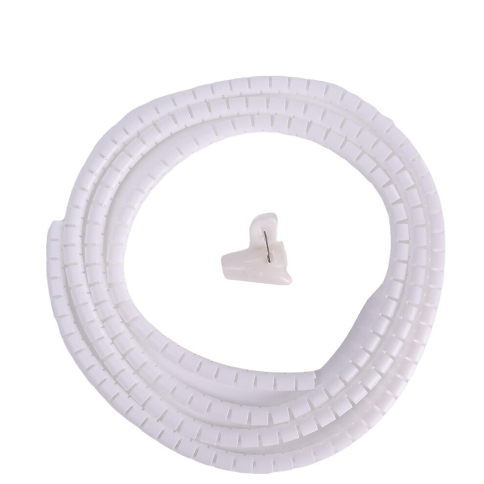 Spiral Wrap 2M Computer Wire Organizer Flexible Cord Protector 16Mm White 9365049019552
