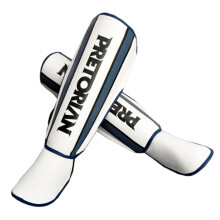Shin Guards For Kickboxing - Durable Shin Pads With Instep Protection For Men And Women, White Blue, Size M