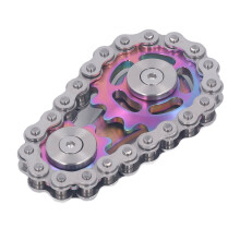 Metal Sprocket Chain Fingertip Toy - Stress Relief Sensory Gear 60x36mm