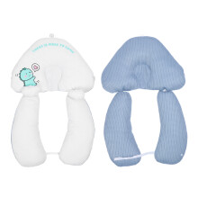 Breathable Infant Pillow for Flat Head Syndromes Blue Dinosaur Print