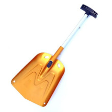 Aluminum Alloy Folding Snow Shovel with Adjustable Handle for Car and Outdoor Winter Use Gold