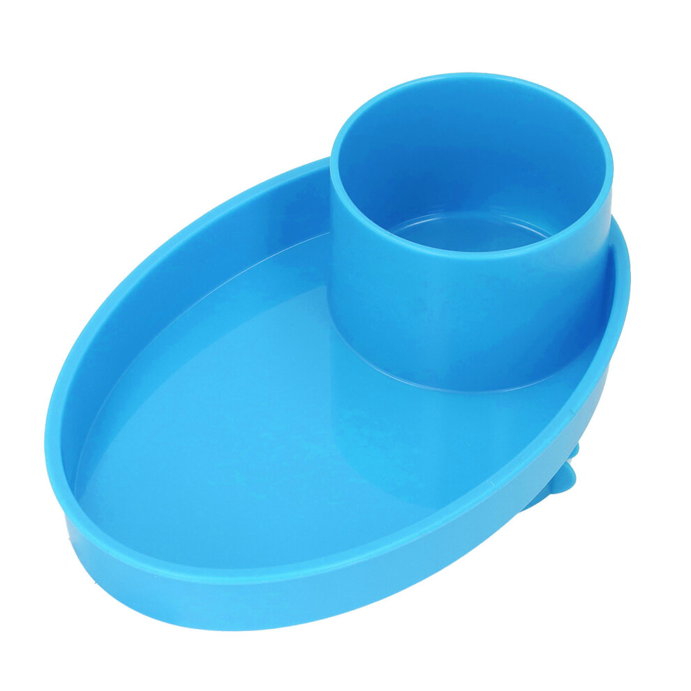 Compact Travel Snack Tray with Secure Cup Holder - Blue