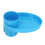 Compact Travel Snack Tray with Secure Cup Holder - Blue 3