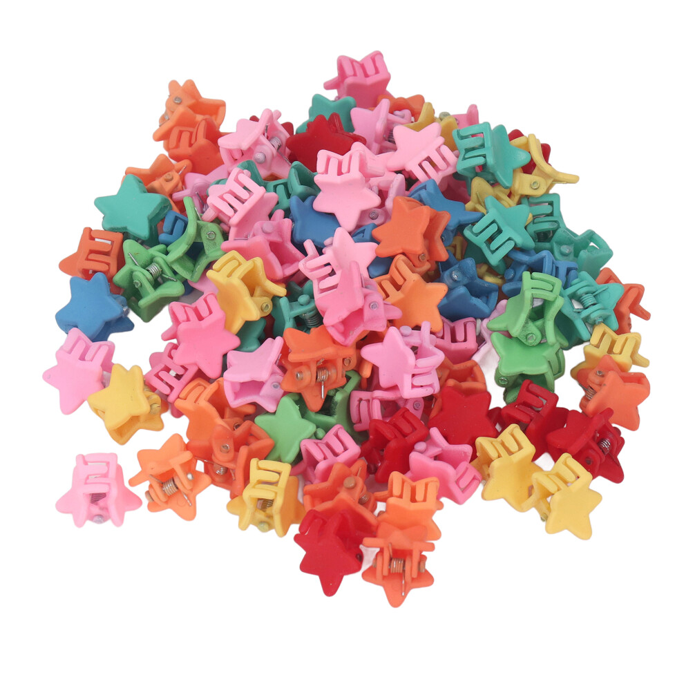 Unisex Colorful Star Hair Claw Clips For Baby Girls - Pack Of 100