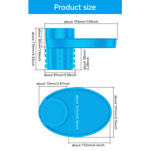 Compact Travel Snack Tray with Secure Cup Holder - Blue 1
