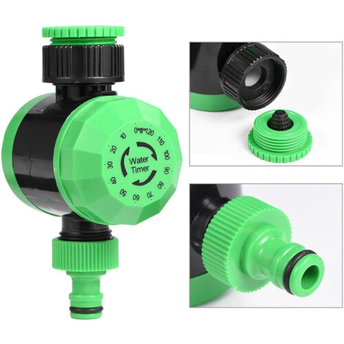 Garden Watering Timer with Automatic ShutOff, 120Minute Mechanical Irrigation Controller Green 2