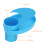 Compact Travel Snack Tray with Secure Cup Holder - Blue 4