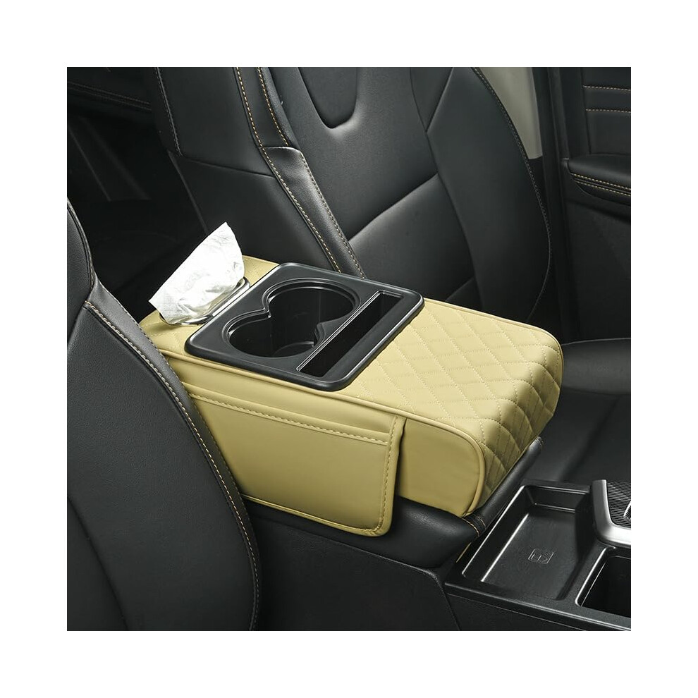 Car Armrest Pad With Memory Foam Comfort And Waterproof Leather For Mercedesbenz Eclass S211 S212 S213 S214 Beige 9412369270443