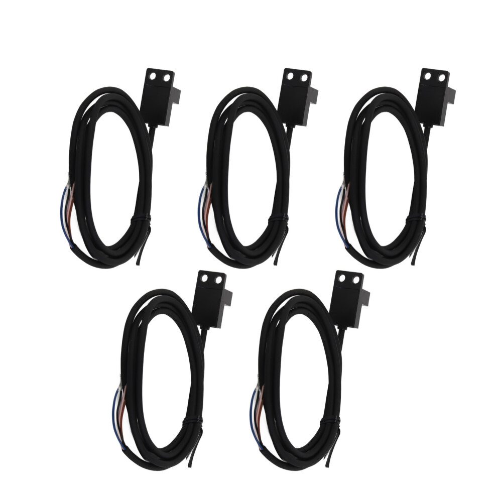 5Pcs Photoelectric Switch Sensor Npn Dc5-24V, High Accuracy, U-Grooved 8741368757831