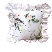 Nordic Print Pillowcase Dutch Velvets Fabric Ruffled Edge-1