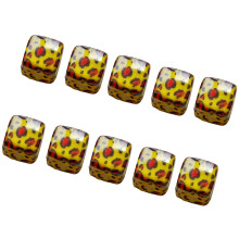 Acrylic Square Beads for Creative Jewelry and Decorative-Yellow