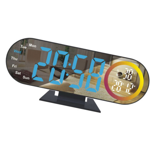 Projection Alarm Clock for Bedroom 180 Rotatables-Blue light