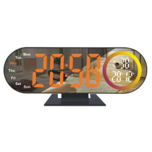 Projektionswecker, Digitaluhr mit um 180-Orangefarbenes Licht