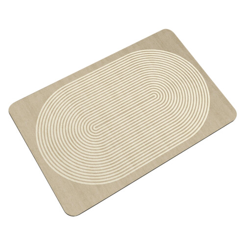 Quick Dry Bath Mat Arch Striped-oval stripes 60 by 90cm
