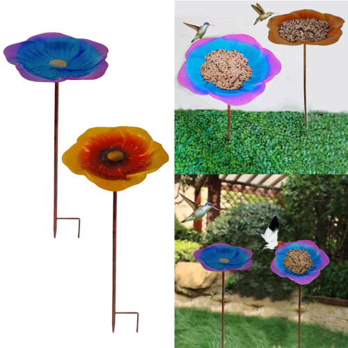 Support de bain d'oiseaux décoratif en forme de fleur, pour-2 1