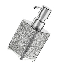 Distributeur de savon en verre,-Carré gris transparent