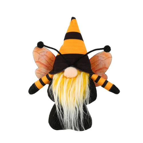 Peluches abeilles, décorations, jolis Tomtes suédoises,-Jaune