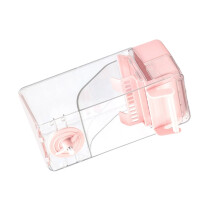 Large Capacity Clear Bird Feeders Food Container Bird Cage-Pink