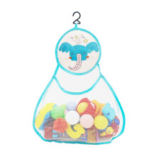 Quick Drying Bathtub Toy Holder Interactive Cat Toys Crinkle Sound Inspired Mesh Net Non Toxic Breathable Storage with Adhesive Mounting
