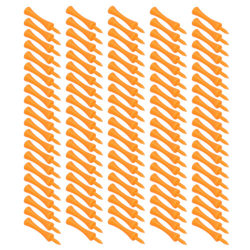 Professional Golf Accessories Durable Plastic Castle Tees Step Down Unbreakable Golf Tees for Irontechnique Bright Orange Lightweight Reusable 2