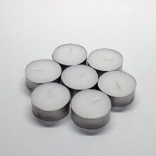 100Pcs White Tealight Candles Smokeless for Weddings & Events 4 Hr Burn