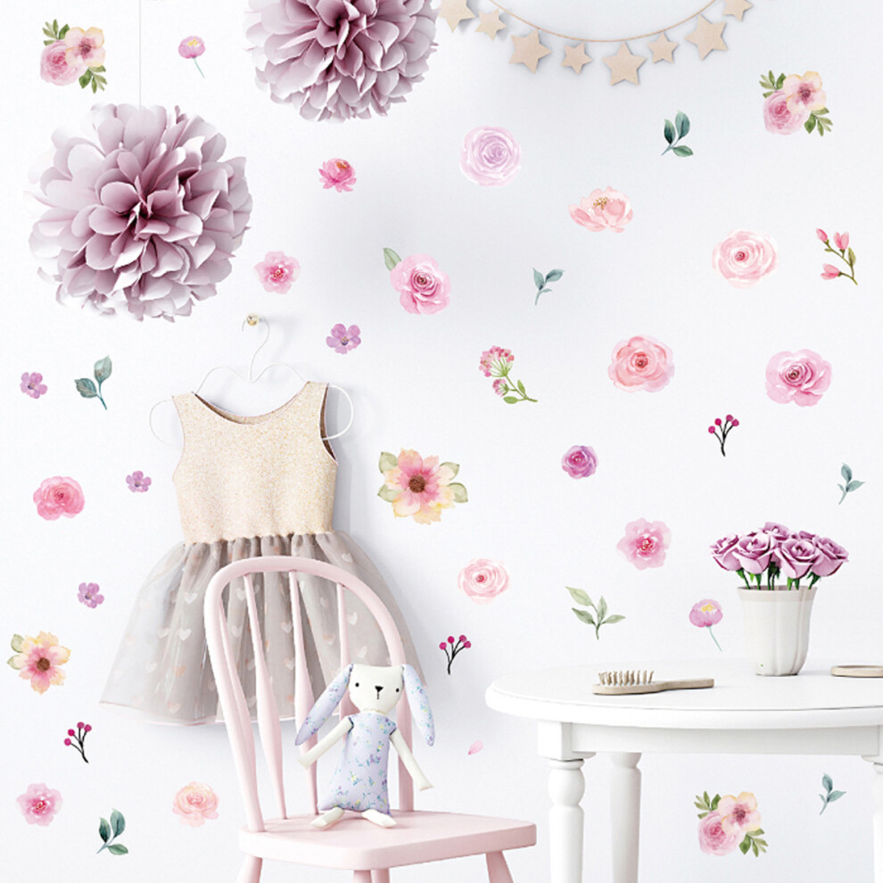 Watercolor Personalized Decal, Waterproof Vinyl Decals For Girls Nursery, Easy To Peel And Stick With High-quality Materials Ensuring Durability And A