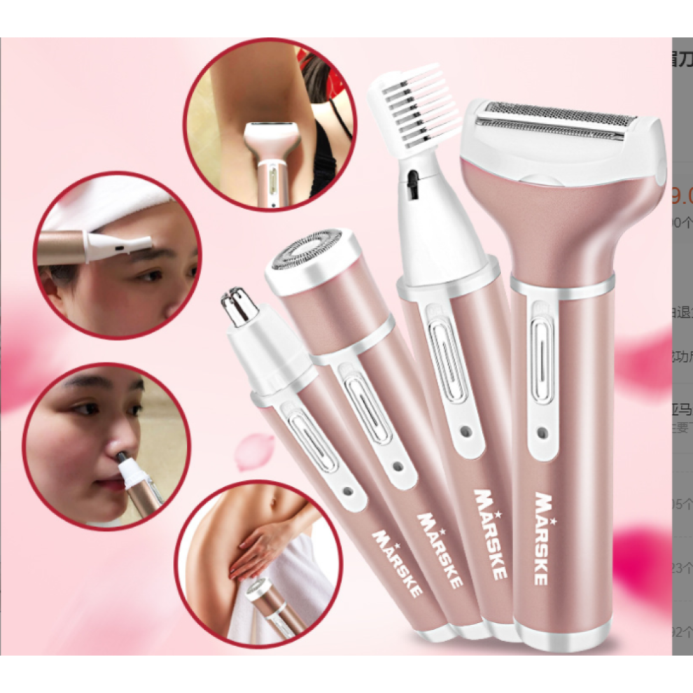 Low Noise Eyebrow & Facial Hair Trimmer for Women, Multi-functional Design with Hypoallergenic Blades for Safe & Gentle Hair Removal, Wet and