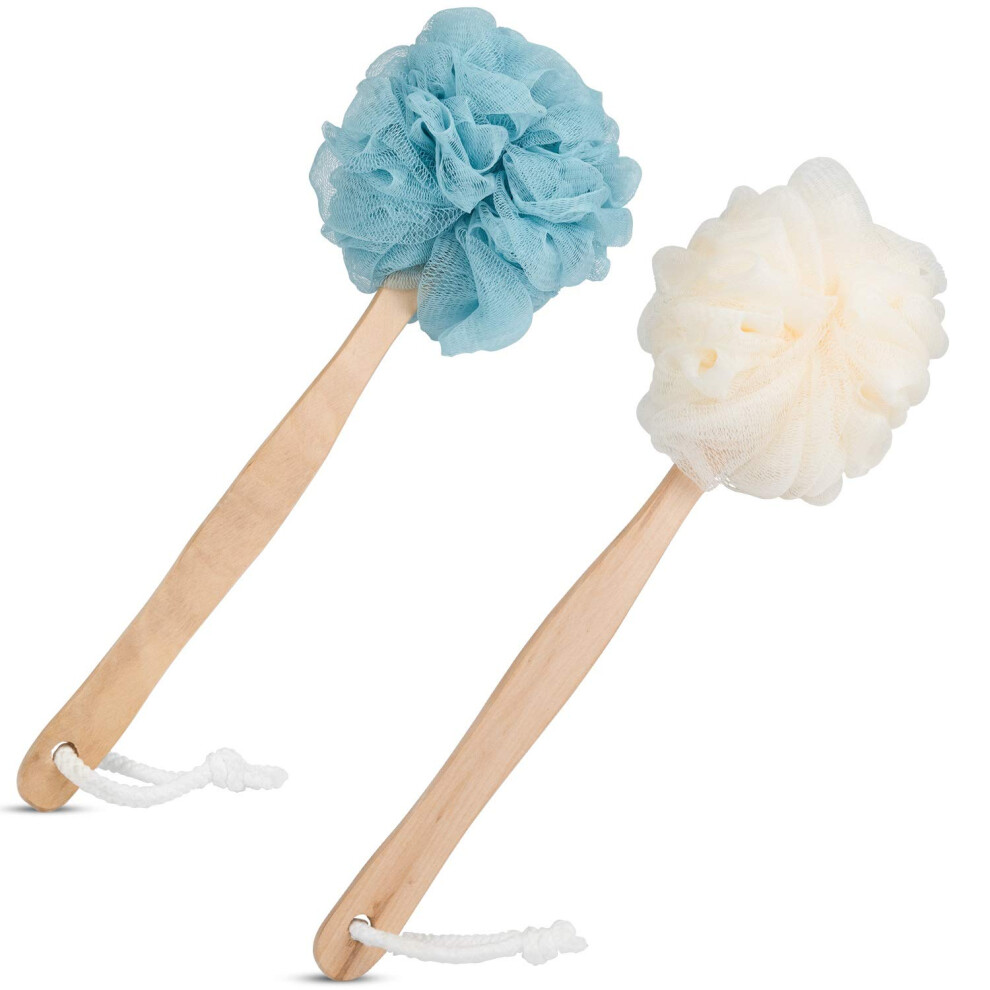 Long Arced Handle Back Brush, Durable and Long-lasting Loofah Sponge for Gentle and Thorough Skin Care, Exfoliating Scrubber Bathtub Scrubber for a