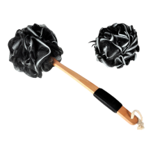 Escova corporal para o chuveiro, material de malha macia que garante uma limpeza suave, cabo durável com aderência antiderrapante, escova de fibra