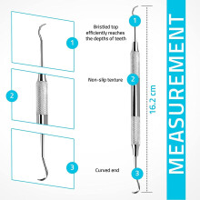 Fresh Breath Companion, høyglanspolert tannsteinfjerner i rustfritt stål, din foretrukne løsning for plakkfjerning hjemme eller på farten.