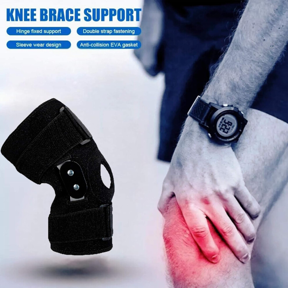 Medical Orthopedic Knee Support, Hinged ROM Knee Brace with Stable Support and Universal Fit, Post Op Knee Support with Locking Dials for Adjustable