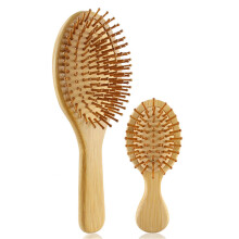 Bambus-Haarbürsten-Set für mehr Glanz, Air Cushion Paddle Brush mit ergonomischem Griff zum sanften Entwirren und Massieren der Kopfhaut, aus