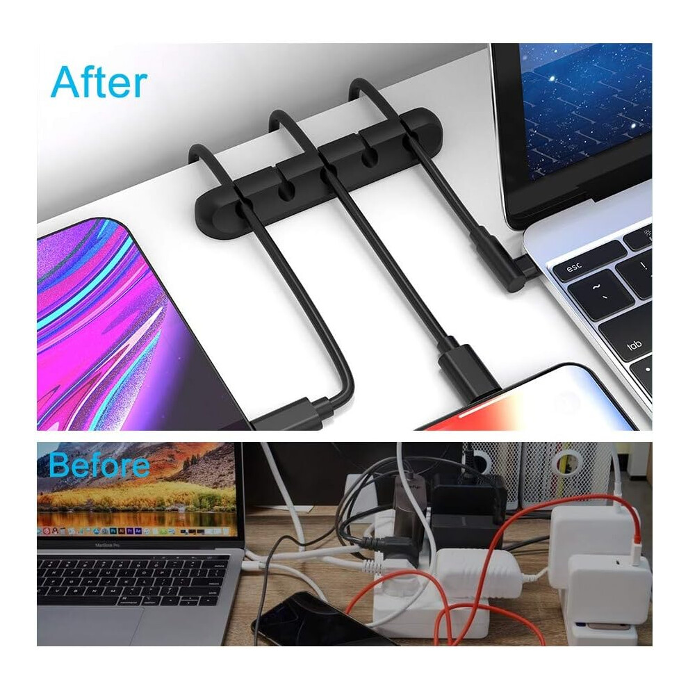 Cable Organizer, Self Adhesive Silicone Material Desk Organizing, Strong Adhesive Wire Organizer For Home Office And Car, Cable Management Cord 9128293419826