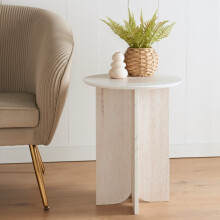 Collection Travertine Finsh SideTable to your home