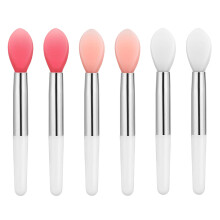 Portable Makeup Brushes, Gentle and Soft Silicone Material, Hygienic and Convenient Lip Care Tools for Liquid Cosmetics, Perfect for Travel (6PCS)