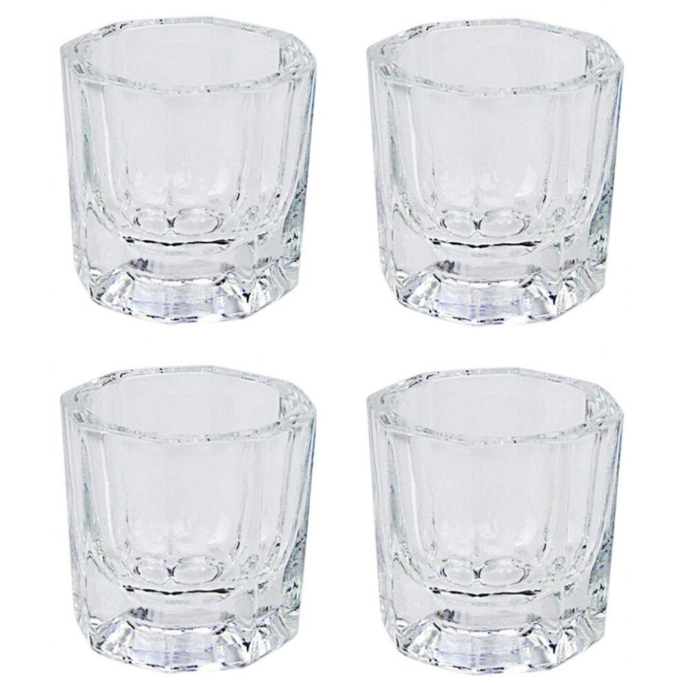 Nail Technician Tool For Gel Polish Cleaning, Dappen Dish Acrylic Liquid Powder Mixing Tool, Clear Glass Crystal Cup For Professional Nail Art Tools