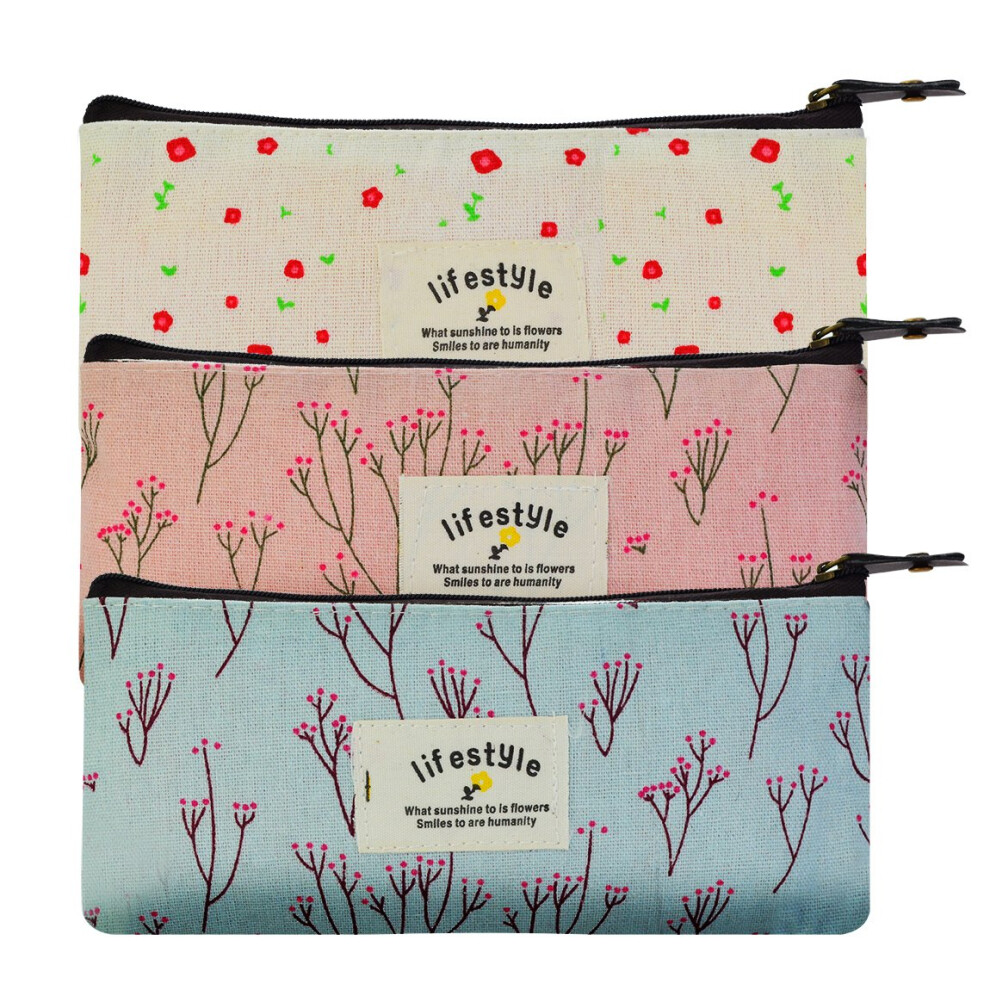 Adorable Cosmetic Makeup Bag, Soft Canvas Fabric with Retro Money Bag Style, Perfect for Gift Giving