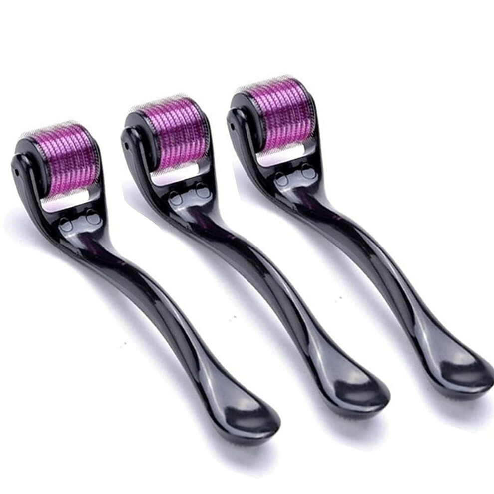 Versatile and Dependable Derma Roller Set, 540 Titanium Needles for Painless Operation, Enhances Absorption of Skincare Products, 3 Packs