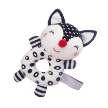 1 Piece Plush Rattle Toy Handshake Bell Rattle for Toddlers Cartoon Design Promotes Attention and Development for OntheGo
