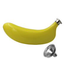Banana Breeze: 5 Oz. Stainless Steel Hip Flask, Shaped Like A Banana, Portable And Leak-Proof, Easy To Clean, The Perfect Gift For Whiskey Lovers