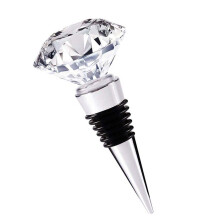 Tapón de vino de cristal de amatista, 1 unidad, reutilizable, diseño decorativo de diamante con embalaje digno de regalo, construcción de